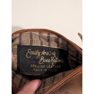 Vintage Pouch Emilyn Ann Genuine Leather Zip Brown | Distressed Cosmetic Bag